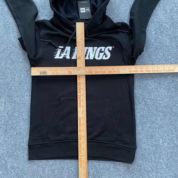 Los Angeles LA Kings Wordmark Logo New Era Hoodie Womens Small Black NHL Hockey - Picture 8 of 15